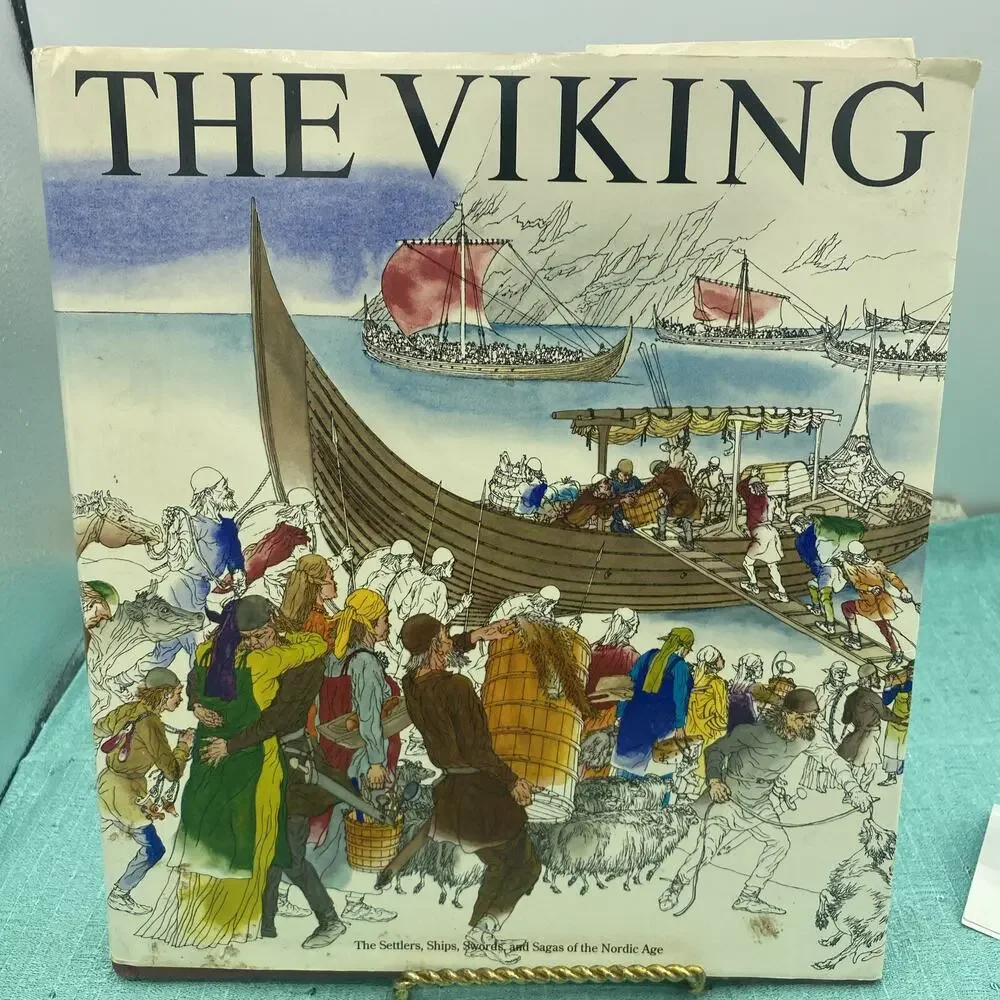 THE VIKING Crescent Books - 1975 USED Hardcover /Dustcover History Tools Nordic